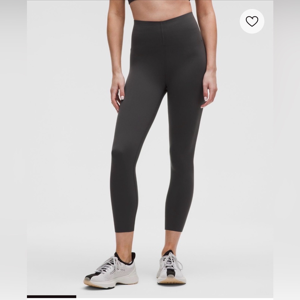 NWT Lululemon Glow Up Super High Rise Crop 23” in Graphite Gray